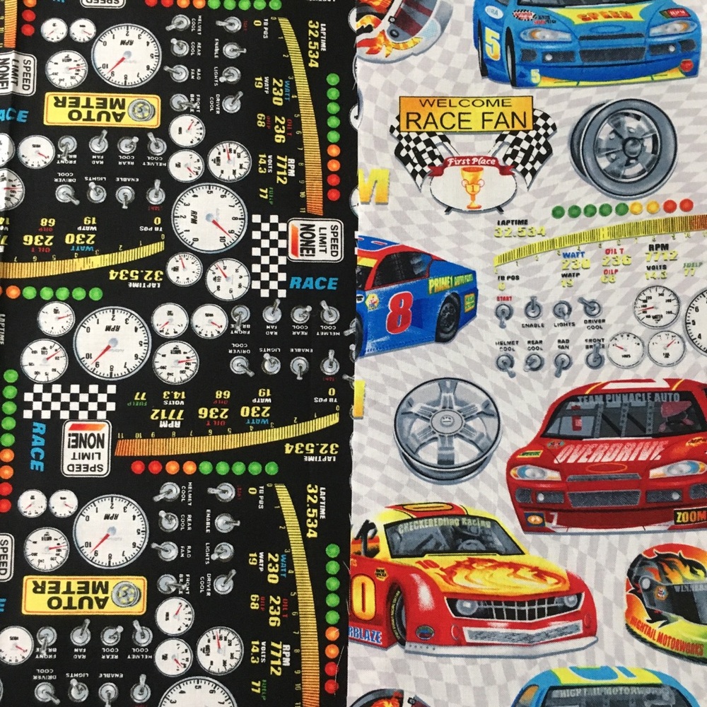 Race car face mask with filter pocket